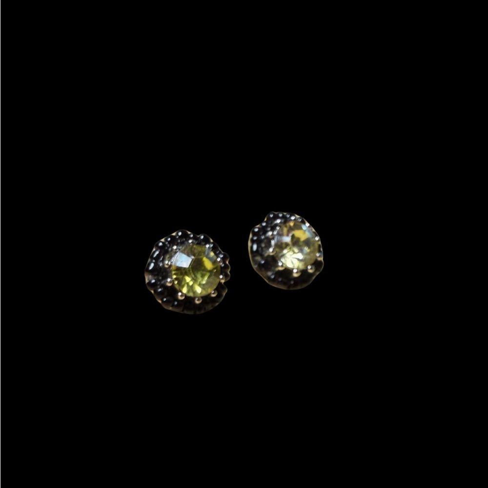 Y2K Yellow Stud Earrings Black‎ Halo Chunky Statement Acrylic Vintage Style